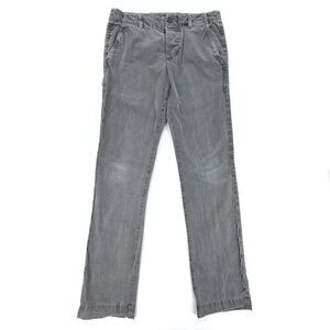 JAMES PERSE Rigid 100% Cotton Chino Pant Minimal Quiet Luxury 30 Gray Pigment